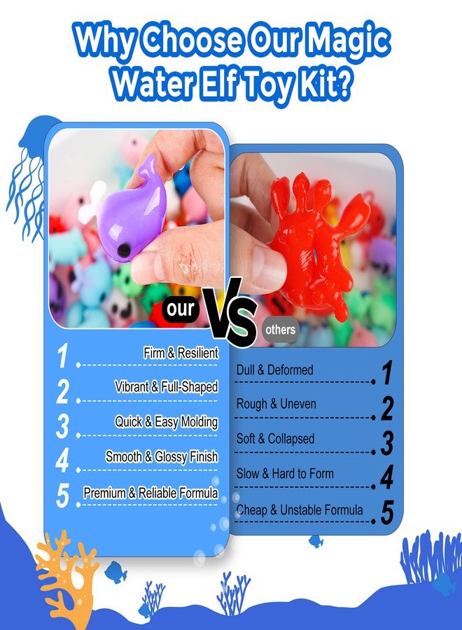 Teexpert Magic Water Elf Toy Kit - Aqua Fairy DIY Squishy Maker Craft Kit for Kids, Boys and Girls, 20 Magic Colors and Molds, Creative Arts and Crafts Gift for Christmas, Birthday, Ages 3+ - Image 3